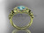 Aquamarine Engagement Rings, 14kt Yellow Gold Halo Diamond Butterfly Bridal Ring ADAM524 March's birthstone flower ring Aquamarine Engagement Rings, 14kt Yellow Gold Halo Diamond Butterfly Bridal Ring ADAM524 March's birthstone flower ring