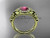 Ruby Engagement Rings, 14kt Yellow Gold Flower Bridal Ring, Halo Diamond Ring ADRB524 July's birthstone Butterfly ring