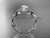 Butterfly Rings 14k white gold leaf diamond engagement ring, moissanite wedding ring ADLR526