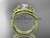 Amazing Double Band Wedding Set,  14kt Yellow Gold Diamond Celtic Forever One Moissanite Engagement Ring CT7126S