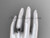 Butterfly Bridal Ring sets Platinum ring with Black pearl, leaf wedding ring ABP526S