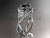Unique 14kt white gold diamond engagement ring, wedding ring with a Black Diamond center stone ADLR320