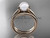 Pearl Wedding Ring Sets 14kt Rose Gold Vintage Engagement Ring VP10016S