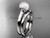 Pearl Wedding Ring Sets Platinum Vintage Engagement Ring VP10016S