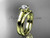 Beautiful Engagement Rings 14kt Yellow Gold Wedding Ring Set VD10016S
