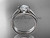 Beautiful Wedding Ring Set 14kt White Gold "Forever One" Moissanite Engagement Rings VD10016S