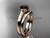 Beautiful Wedding Ring Set 14kt Rose Gold Black Diamond Engagement Rings VD10016S