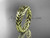 Celtic trinity knot wedding band, 14kt Yellow gold rope ring RPCT9603G