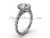 Moissanite center White Gold Modern Halo Wedding Ring SGT615