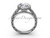 Unique Dream Engagement Rings, Platinum Modern Bridal Ring with a "Forever One" Moissanite center stone SGT615