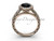 Unique Black Diamond Engagement Rings, 14k Rose Gold Modern Dream Bridal Ring SGT615