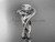 Stunning Leaf and Vine Wedding Ring, Amazing Platinum Engagement Ring with a "Forever One" Moissanite center stone ADLR222