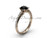 Luxury Wedding Rings, Rose Gold Unique Black Diamond Engagement Ring SGT626 Luxury Wedding Rings, Rose Gold Unique Black Diamond Engagement Ring SGT626