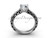 Moissanite Engagement Ring, Luxury White Gold Bridal Ring SGT629