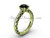 Simple Wedding Ring, Yellow Gold Black Diamond Ring SGT629
