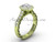 Cushion Cut Halo Diamond Rings, Yellow Gold Ring SGT630