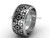 Modern Wedding Band, Platinum Unique Engagement Ring  SGT652