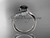 Black Diamond Artisan Wedding Ring, Platinum Art Deco Diamond Engagement Ring ADLR277