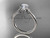 Celtic Trinity Knot Wedding Ring, 14kt White Gold Bridal Ring, Moissanite Engagement Ring CT7426