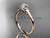 Celtic Knot Ring, Rose Gold Ring, Irish Bridal  Ring CT7426