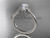 Celtic Trinity Knot Wedding Ring, Platinum Bridal Ring,  Moissanite Engagement Ring CT7426