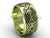 Simple Wedding Band , 14k Yellow Gold Unique Bridal Rings, 10 mm wide Band SGT608G