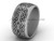 Simple Bridal Rings, 14k White Gold Matte Modern Wedding Band SGT608G