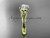 14kt yellow gold celtic trinity knot engagement ring ,diamond wedding ring with a "Forever One" Moissanite center stone CT7108