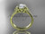 14kt yellow gold celtic trinity knot engagement ring ,diamond wedding ring with a "Forever One" Moissanite center stone CT7108