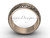 Modern Wedding Bands, 14k Rose Gold Engagement Ring, 7.0 mm wide Band SGT642G