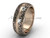 Modern Wedding Bands, 14k Rose Gold Engagement Ring, 7.0 mm wide Band SGT642G