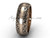 Modern Wedding Bands, 14k Rose Gold Engagement Ring, 7.0 mm wide Band SGT642G