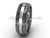 Modern Bridal Rings, 7.0 mm wide 14k White Gold Wedding Band, Unusual Band SGT643G