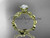 Leaf and Vine Wedding Ring, 14kt Yellow Gold Diamond Engagement Ring ADLR20