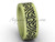 Cool Wedding Bands - Unique 14k Yellow Matte Gold 8.0 mm wide Bridal Ring Band SGT646G
