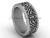 Unusual Wedding Ring Bands - Matte Platinum 8.0 mm wide  Proposal Ring SGT646G