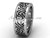 Unusual Wedding Ring Bands - Platinum 8.0 mm wide Proposal Ring SGT646G