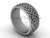 Unusual Cool Wedding Ring Bands - 14k White Matte Gold 8.35 mm wide Bridal Ring SGT649G