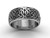 8.35  mm wide Cool Wedding Band - 14kt White Gold Bridal Ring SGT649G