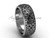 Simple Bridal Rings, 14k White Gold Celtic Wedding Band, 7.5mm wide Band SGT653G