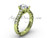 Unique Engagement Rings for Her, Moissanite Bridal Rings, 14k Yellow Gold Solitaire Wedding Ring SGT632