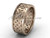 Unique Simple Celtic 7.5 mm Wedding Bands - 14k Rose Gold Band Proposal Ring CT7431G