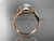 Celtic Trinity Knot Ring, 14kt Rose Gold Engagement Ring CT7433