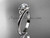 Celtic Trinity Knot Wedding Ring, Platinum Bridal Ring CT7433