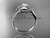Moissanite Wedding Ring for Women , 14k White Gold Trinity Knot Engagement Ring CT7433