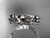 Celtic Inspired Wedding Bands, Platinum Irish Bridal Ring CT7536G Celtic Inspired Wedding Bands, Platinum Irish Bridal Ring CT7536G