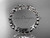 Matte Finish Flower Wedding Band, Platinum Diamond Ring ADLR537B Matte Finish Flower Wedding Band, Platinum Diamond Ring ADLR537B