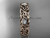 Irish Celtic Diamond Wedding Band, 14Kt Rose Gold Unique Bridal Ring CT7544G