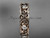 Celtic Triquetra Wedding Band, 14K Rose Gold Diamond Bridal Ring CT7545G