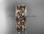 Modern Leaf and Vine Wedding Band, 14kt Rose Gold Bridal Ring ADLR547B